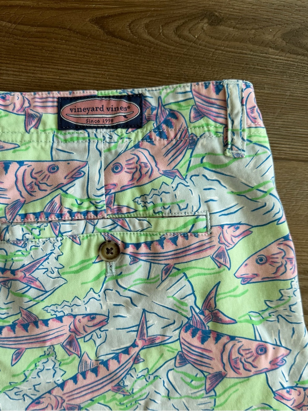 Vineyard Vines Men’s Cotton Shorts Printed Chappy sz 38